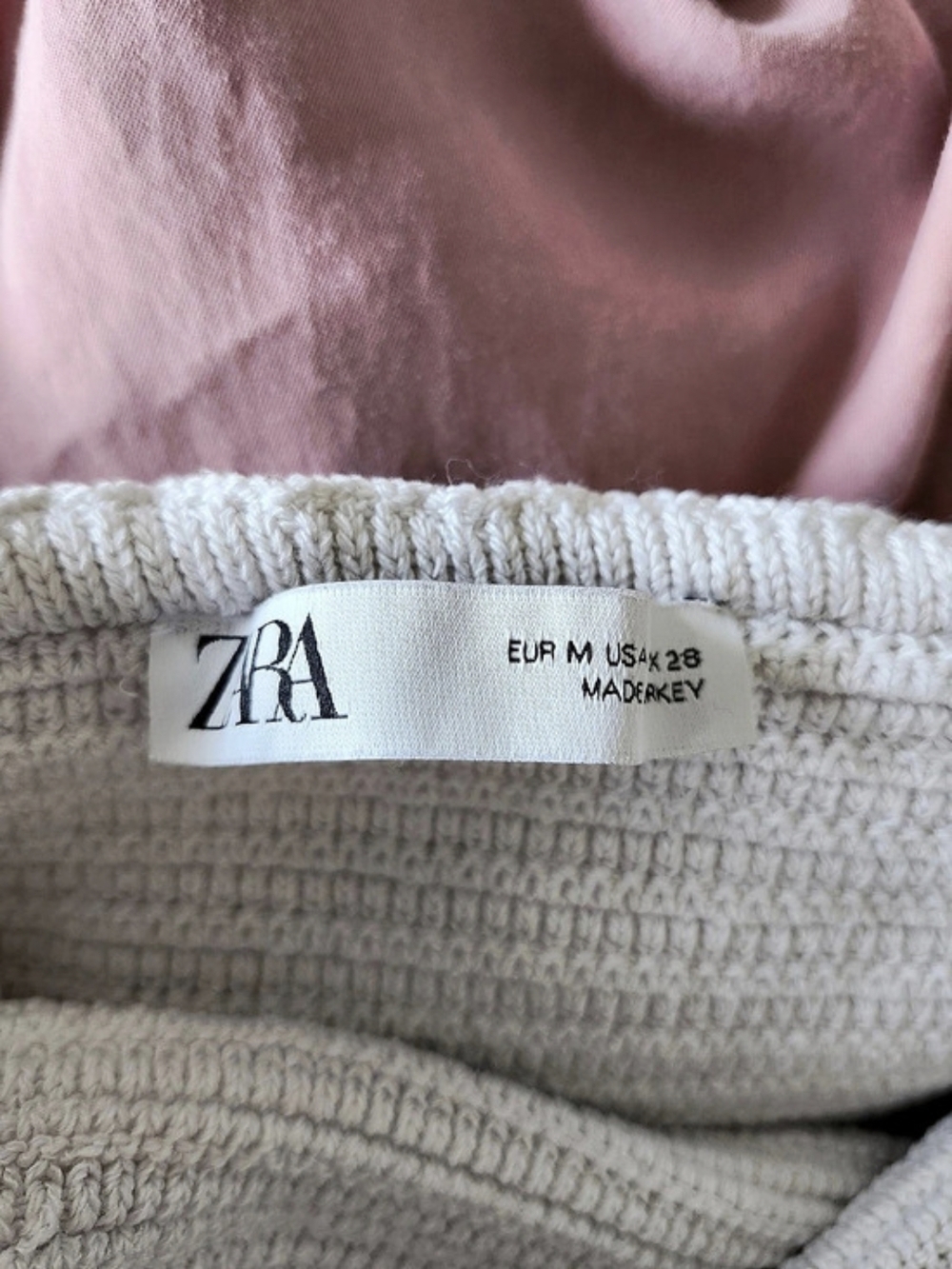 Zara White Eyelet Ribbon Halter Crop Top - Picture 7 of 8